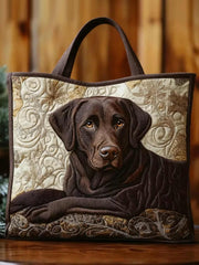 Comfortable Labrador Quilted Tote Bag