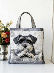 Schnauzer Cute Quilted Tote Bag