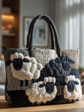 Sheep Haven Quilted Tote Bag