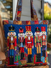 Christmas Funny Guards Print Quilted Tote Bag