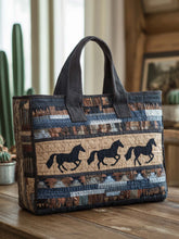 West Horse Quilted Tote Bag