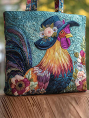 Rooster Quilted Tote Bag Style B