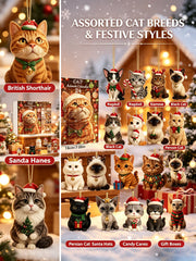 2026 Cat-Themed Christmas Decoration 24-Day Holiday Countdown Blind Box Gift Set(2D Acrylic Flat)