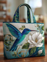 Hummingbird Quilted Tote Bag