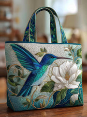 Hummingbird Quilted Tote Bag