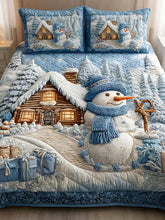 Winter Frost Glow 3-Piece Quilted Bedding Set
