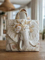 Elephant Quilted Tote Bag