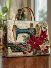 Sewing Machine Quilted Tote Bag