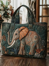 Eternal Elephant Quilted Tote Bag