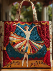 Stage Performance People Ballet Quilted Tote Bag