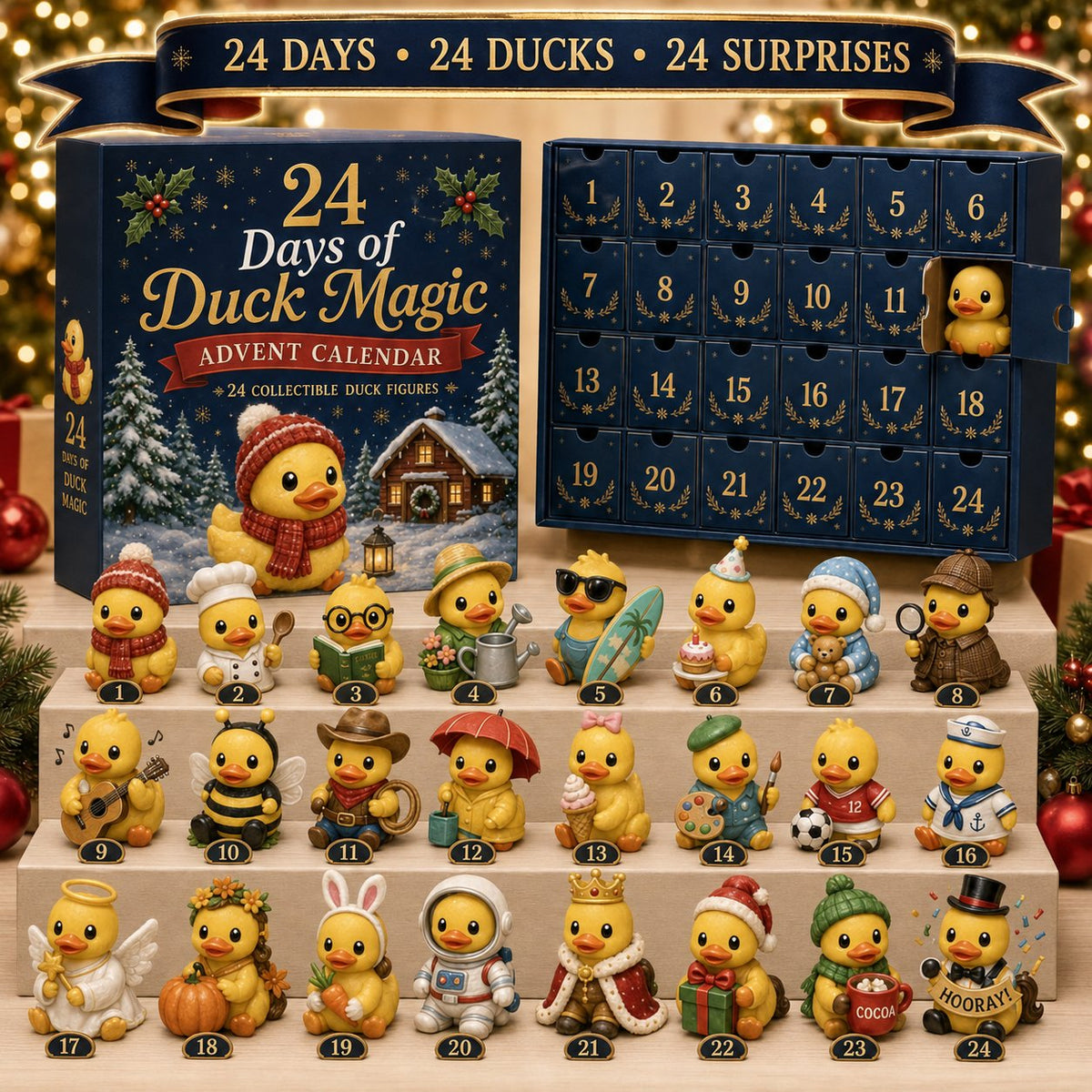 🐥 24 Days of Duck MagicTM Advent Calendar – 24 Collectible Christmas Duck Surprises