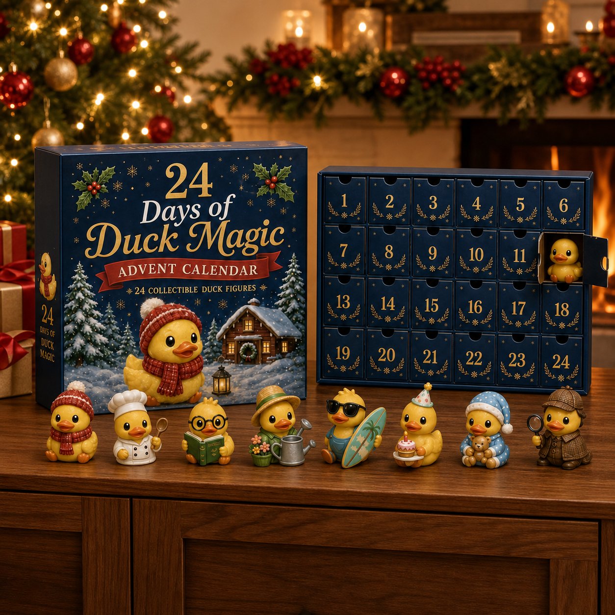 🐥 24 Days of Duck MagicTM Advent Calendar – 24 Collectible Christmas Duck Surprises
