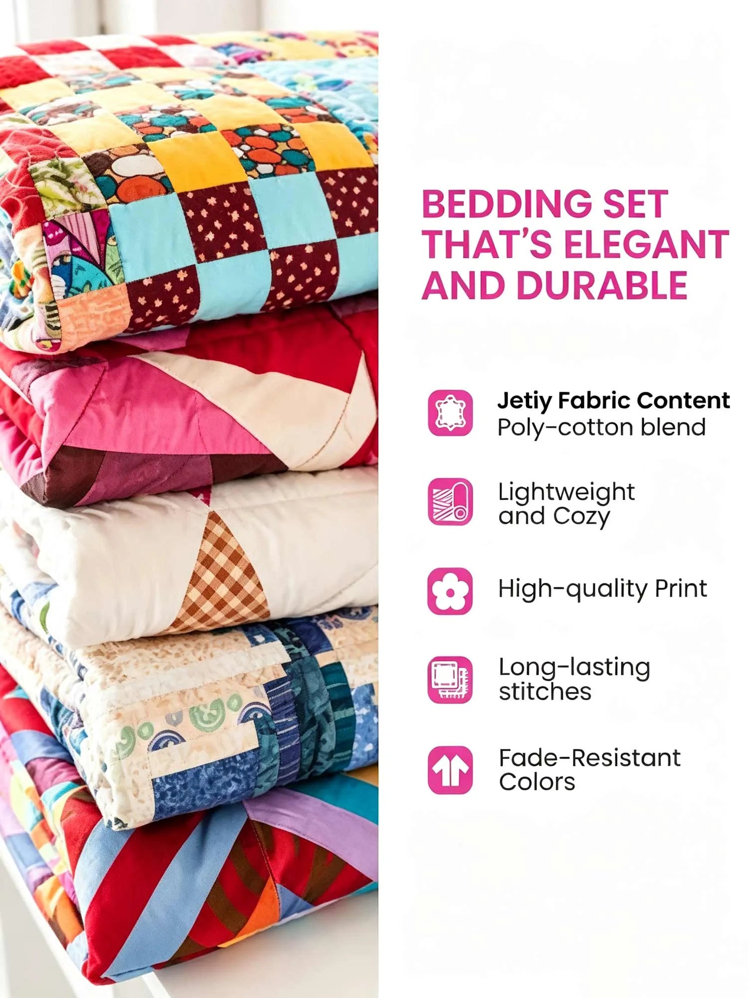 Garden Westie Family Bloom 3‐Piece Quilted Bedding Set