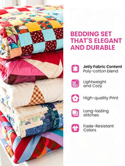Pink Peony French Bulldog Couple Floral 3‐Piece Quilted Bedding Set