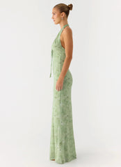 Ask You Twice Maxi Dress - Blurred Lime