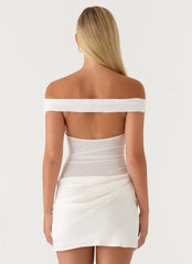 Candid Cupro Mini Dress - Ivory