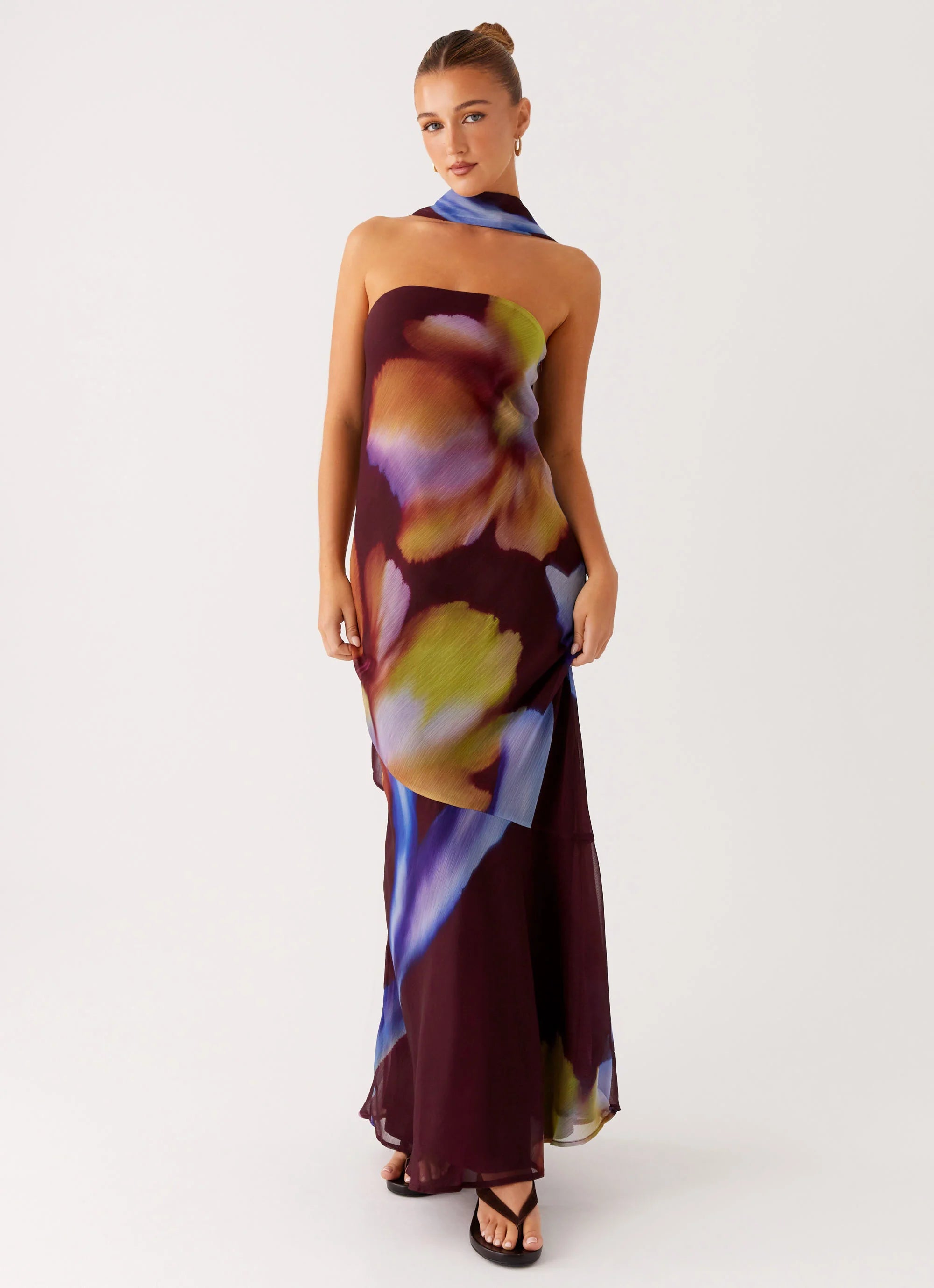 Under The Pagoda Maxi Dress - Dark Floral