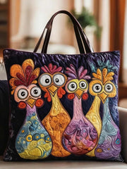 Funny Five Quilted Tote Bag