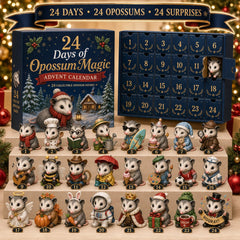 🐾 24 Days of Opossum MagicTM Advent Calendar – 24 Collectible Christmas Opossum Surprises