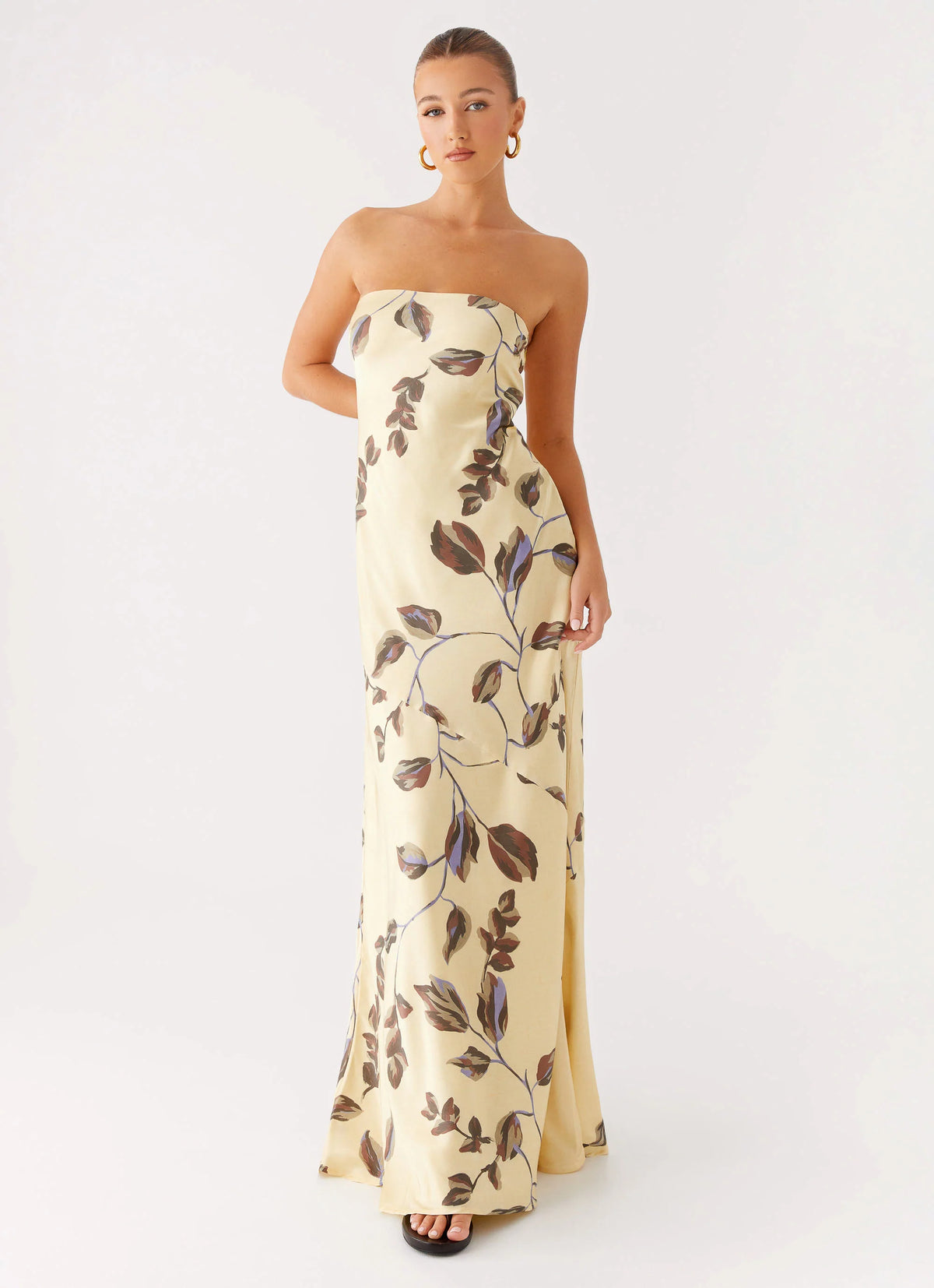 Alisa Strapless Maxi Dress - Buttercream Bliss