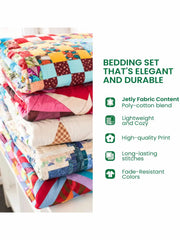 Halloween-Mabon Witch Autumn Moon Quilt Bed Set-Three-Piece Quilted Bedding Set