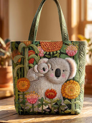Mama and Baby Koalas Mother'S Day Quilted Tote Bag