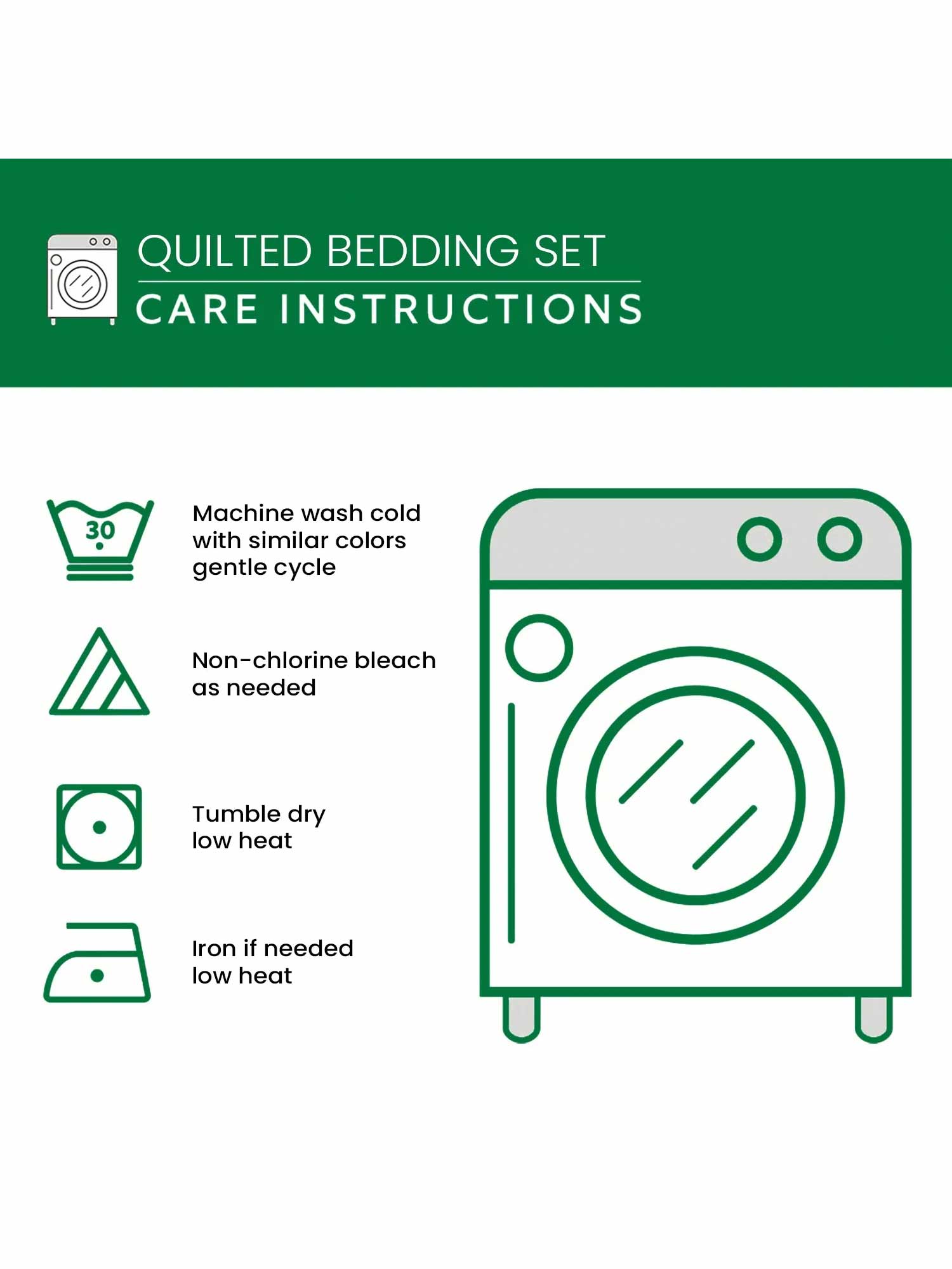 Mediterranean Lemon Villa 3-Piece Quilted Bedding Set