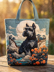 Ukiyo-E Dog Quilted Tote Bag