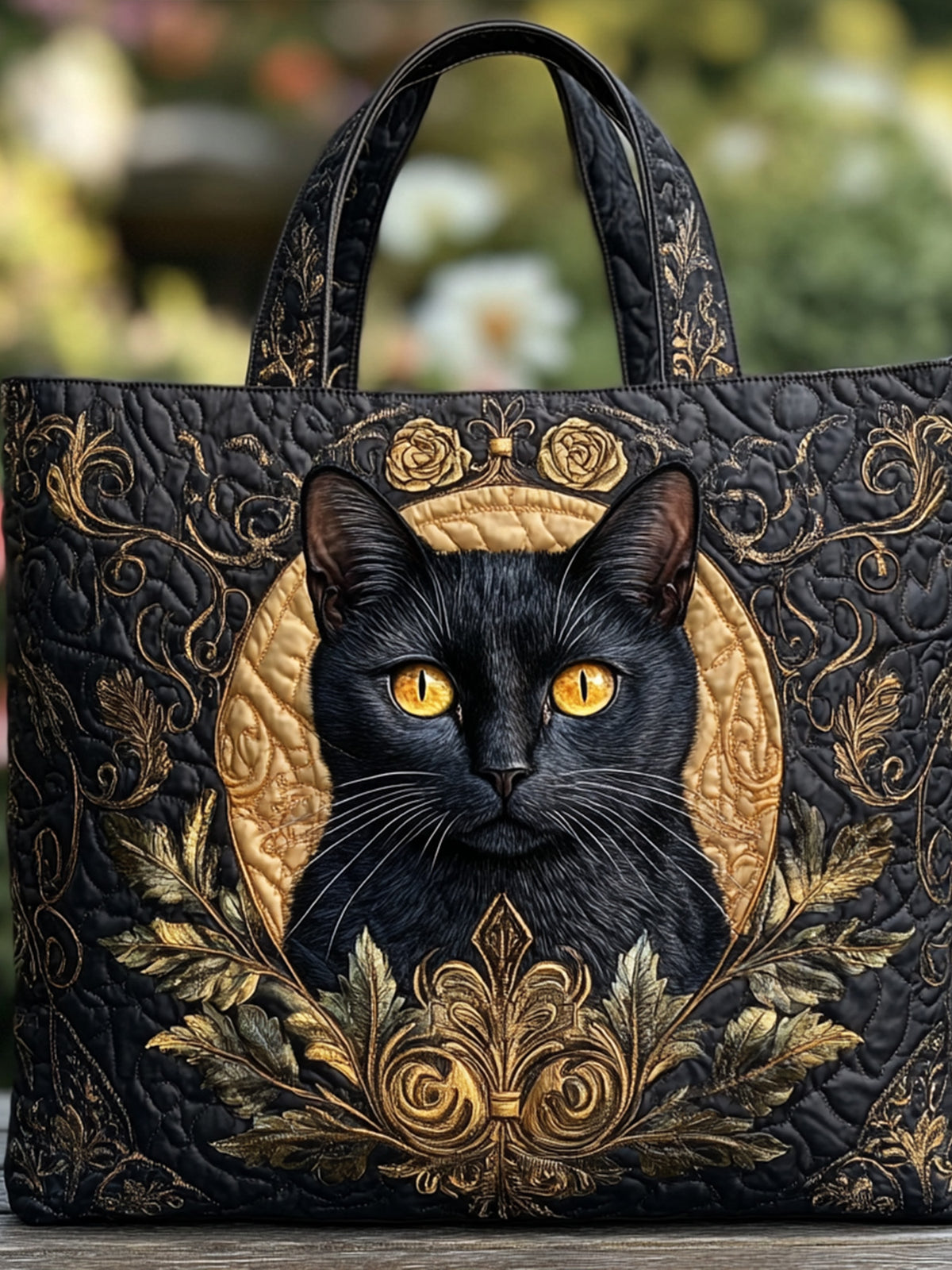 Animal  Plant  Cat  Quilted Tote Bag
