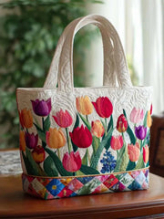 Tulip Series Quilted Tote Bag