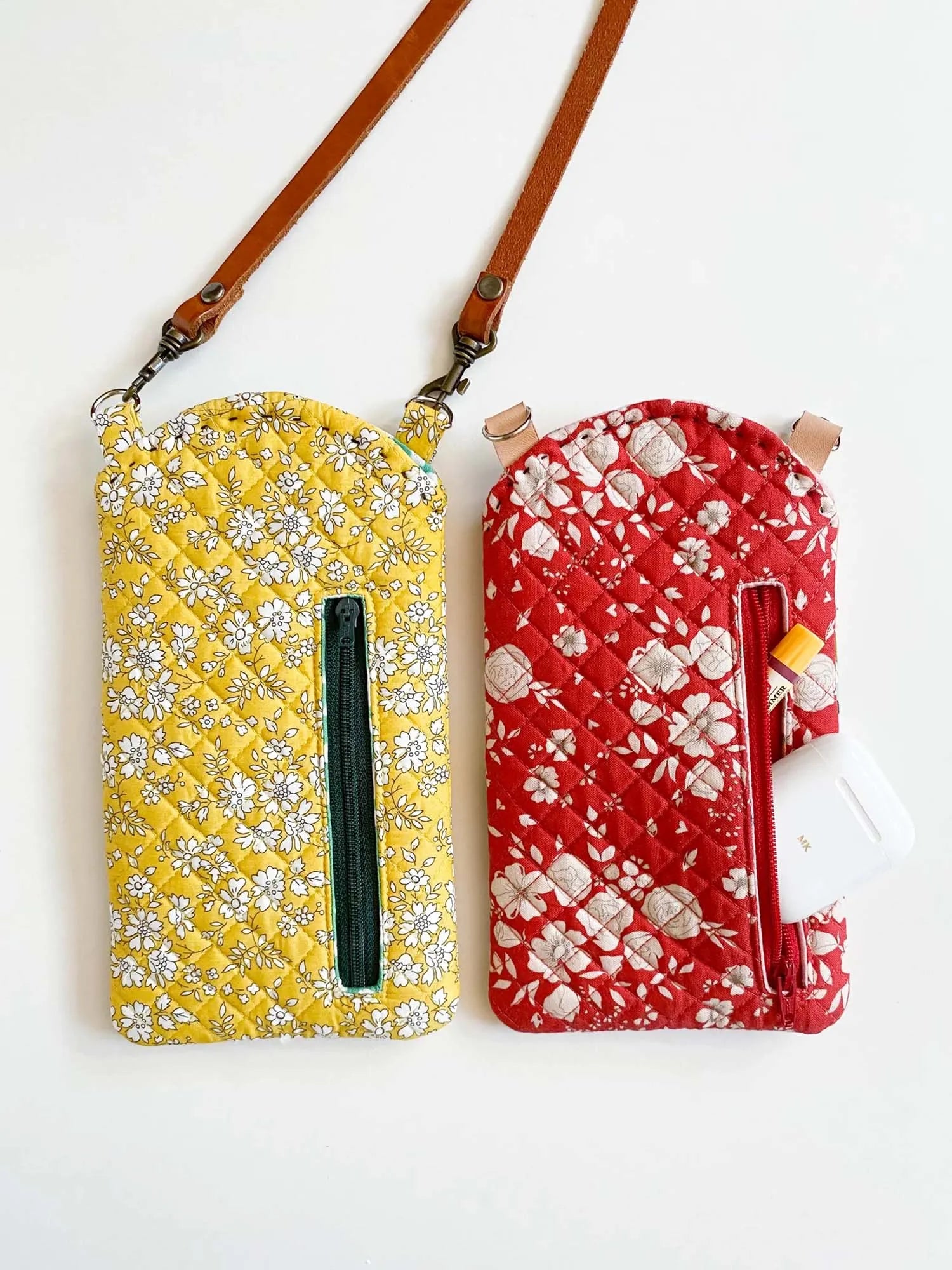 Cute Sheep Quilted Slim Phone Crossbody Bag