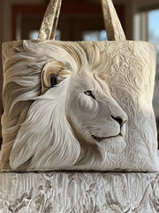 Majestic Lion Quilted Tote Bag