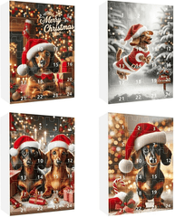 2026 Christmas Fun Dachshund Countdown Calendar Blind Box(2D Acrylic Flat)